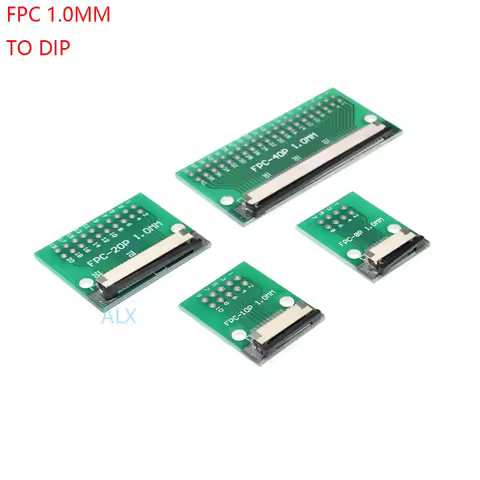 2Pcs FPC FFC Cable 6 8 10 12 14 20 30 40 50 PIN 1.0mm pitch Connector SMT Adapter to 2.54 mm 1.0 inc