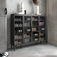Sintered Stone Top With Soft Closing Hinges 2/3/4 Glass Doors Shoe Cabinet