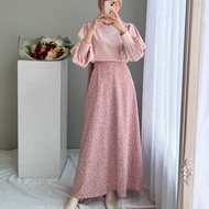 JADE / MOCCA STRIPES KNITPOLO FLORA SKIRT BY Edmee