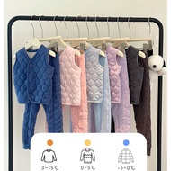 KIDS WINTER THERMAL PADDING WARM OUTFIT VEST + PANTS SET WINTER VEST + PANTS