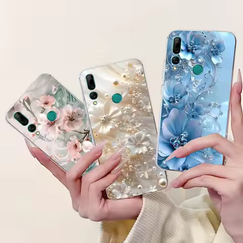 For Huawei Y9 Prime 2019 Case STK-L21 STK-L22 STK-LX3 P Smart Z Cover Fashion Flower Soft Silicone C