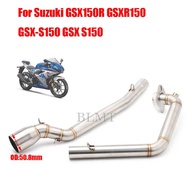 ✔ Slip On For SUZUKI GSXR150 GSX S150 GSX150R GSXS150 Motorcycle Exhaust Escape Front Mid Link Pipe