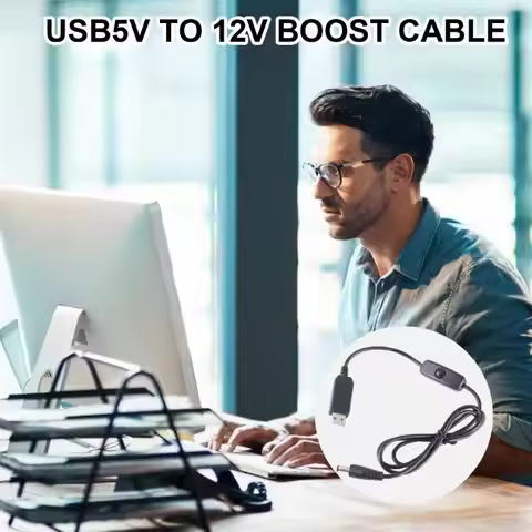 R53C USB 5V to DC5.5x2.1mm 12V Power Supply Cable With Switching for Efficient Energy