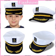 NAV Kids Navy Hat Yacht  Hats Boat Skipper Ship Sailor Captain Costume Hat