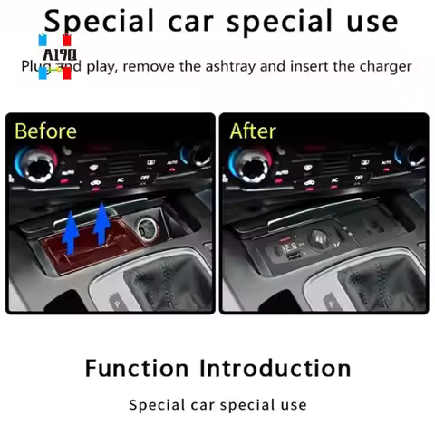 A19Q-15W For B8 A4 A4L A5 S4 S5 Q5 B8 Car QI Wireless Charger Charging Phone Plate Fast Charging Pan