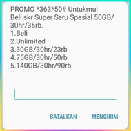 Perdana Telkomsel combo sakti 90gb/50rb