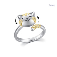 Super Adjustable Rings Open Rings Cat Shaped Opening Adjustable Rings Alloy Material Open Rings  for