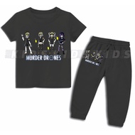 Drones MURDER CHILDREN'S T-SHIRT AND JOGGER SET DRONES MURDER BOYS' GIRLS' CLOTHING