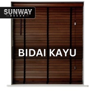 Natural Wooden Blinds (Meranti Wood) | Outdoor Bidai Kayu | Ready Stock