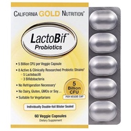 California Gold Nutrition LactoBif Probiotics 5 Billions CFU 60 Veggie Caps