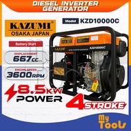 Mytools KAZUMI JAPAN Diesel Inverter Generator KZD10000C | Penjana Diesel 667cc 8.5kW 4-Stroke (Batt