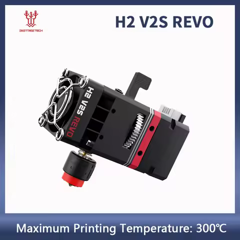 BIQU E3D H2 V2S REVO 3D Extruder 24V Dual Gear Revo Brass Nozzle Heater Core Max 300°C Light for End