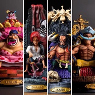 Children's Toys One Piece One Piece GK Four Emperors Sitting Posture Whitebeard Aunt Hundred Beasts Kaido Red Hair Shanks Throne Figure Model Anime Peripheral Birthday Gift
