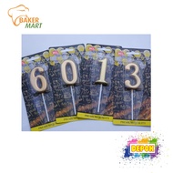 LILIN Gold Number Candles