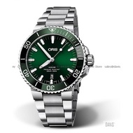ORIS 0173377304157-0782405PEB Men's Watch Aquis Date Automatic 43.50mm SS Bracelet Green *Original