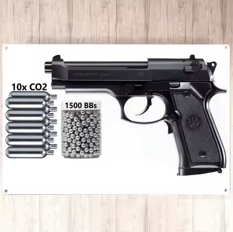 M1911 Pistol - Full-Auto Blowback .177 Co2 Bb Air Pistol Wall Decoration- 310 Fps Fashion Accessorie