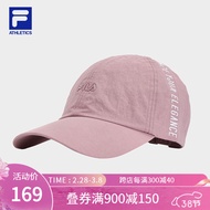 斐乐（FILA）官方棒球帽女帽季新款户外运动帽遮阳帽子鸭舌帽 茶梅粉-PK XS