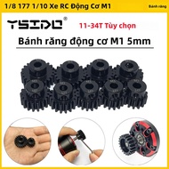 M1 Thép Kim Loại Bánh Răng Đề Gear Cho RC Xe Ô Tô Mô Hình Động Cơ Đường Kính 5mm Nhiều Răng Tùy Chọn