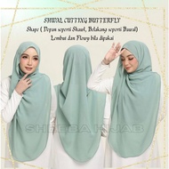 Bshawl bawal selapis 'Hijab kain Chiffon THARA CURVE BIDANG 45 - 50 | KAIN CHIFFON PREMIUM | SOFT & 