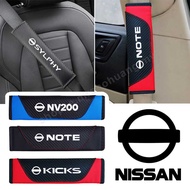 Car Seat Belt Cover For Nissan Carbon Fiber Seat Cover Cushion Protector For Nissan Qashqai Kicks Sylphy Nv200 Note Almera Juke March Terra Sunny Frontier Pulsar Teana Navara Versa