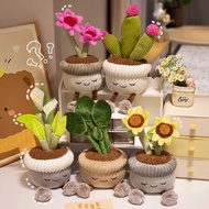 Simulation Potted Doll Sunflower Plush Toy Cactus Doll Desktop Plant Home Work Seat Green Plant Deco