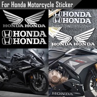 For Honda ADV 160 350 150 Forza 350 XADV 750 Wave CT125 CB500X HONDA Wing Logo Reflective Motorcycle Sticker Decor Motor Bike Scooter Body Front Windshield Fuel Tank Fender Helmet Decal Accessories