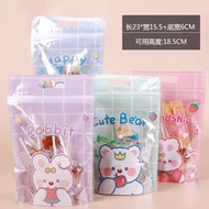 Cute Cartoon Frosted Resealable Storage Ziplock Bag | Stand Ziplock Bag | Goodies Zipper Bag | Doorg