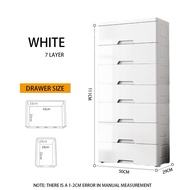 4 5 6 7 Layer White Durabox Cabinet Drawer Plastic Wardrobe Storage Organizer Megabox