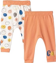 Baby and Toddler Boy 2-Pack Pants Cotton Elastic Waist and Ankles Flexy Sweatpants Jogger