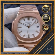 ⚜️SWISS WATCH⚜️ PP Nautilus 5711/1R  40mm Rose Gold White Dial - Mystic Luxury Automatic Watch Jam T