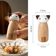 Salt and Pepper Grinder Mill Solid Wood Adjustable Spice Herb Pepper Grinder Kitchen BBQ Tools Cute