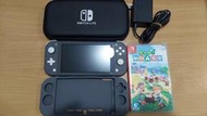 (二手主機)NS switch lite 黑色主機+ns 動物森友會+主機套+收納包 含充電器 8成9新 直購價4700