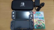 (二手主機)NS switch lite 黑色主機+ns 動物森友會+主機套+收納包 8成9新 直購價4950