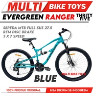Sepeda Gunung MTB 27.5 Inch Evergreen Ranger R 35 Full Suspension 21 speed