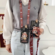 HX| For iPhone 6 6s 7 8 Plus X XR Xs Max 11 12 13 mini 14 15 16 Pro Max SE 2020 Bicycle labubu with 