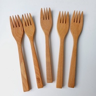 Large Peach Wood Forks and Plates 20x3.2cm for Fruits, Desserts, Vitrapro Photography Decorative For