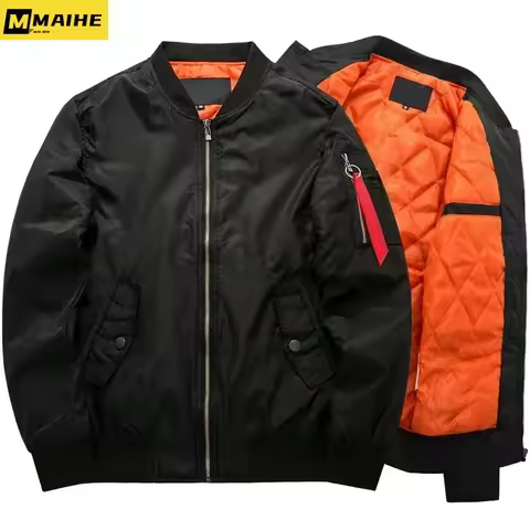 2023 New MA1 Pilot Bomb Jacket Men's Autumn and Winter Thickened Baseball Suit Casual Coat Men's Mil