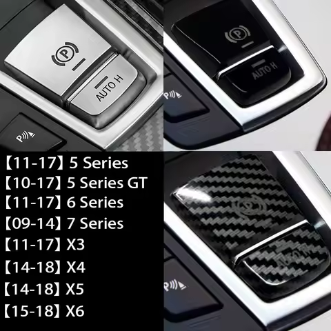 Car Engine Start Stop & Electronic Hand Brake P Button Decoration Cover For BMW F10 F07 F01 X3 F25 X