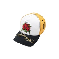 Ed Hardy Endless Love Baseball Cap – Women’s Adjustable Cotton Twill Hat with Rhinestone Hearts