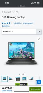 DELL G16 7620/ I9 12900H/ WIN 11/ RTX 3070Ti/ DDR5 32GB RAM/1TB SSD