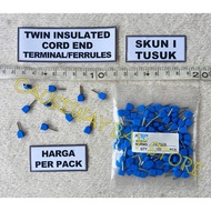 Skun I FERRULES 2 CABLES TE7508 1 PACK (100 PCS)