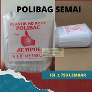 750 Lembar - Polibag Jempol Polibag Semai Cabe Polybag Semai Benih Polibag Pembibitan Polybag Bening