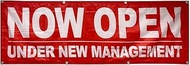 4 Less Co 2x6 Feet NOW OPEN UNDER NEW MANAGEMENT Banner Store Sign Fabric Polyester rb