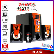 ลำโพงบลูทูธ Music D.J. รุ่น M-X3A Speaker 2.1Ch รองรับ Bluetooth / FM / USB / SD ลำโพงบลูทูธพร้อมซับ