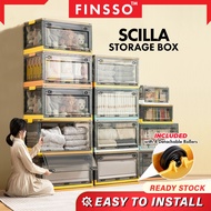 FINSSO : storage box Scilla Large storage + Wheel + Door/ almari baju budak / rak baju / almari baju