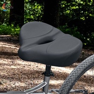 chulisia Bicycle Seat for Men Women Oversize Thickened PU Leather Stationary Bike Widened Bicycle Sa