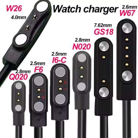 Universal Smart Watch Magnetic Suction Charging Cable 2 Pins 4 Pins Watch Charging Cable W67 N020 W2