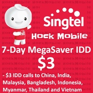 Singtel Prepaid $3 7-day MegaSaver IDD / Top Up / Renew