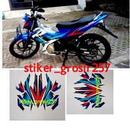 STIKER STRIPING LIS BODY SATRIA FU 2006 2007 BIRU / STICKER STRIPING SATRIA FU OLD 2007