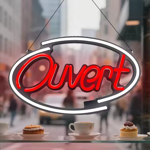 Led OPEN Neon Sign Lights RGB Color Changing Neon Ouvert Signs With Remote Controller For Bar Store 